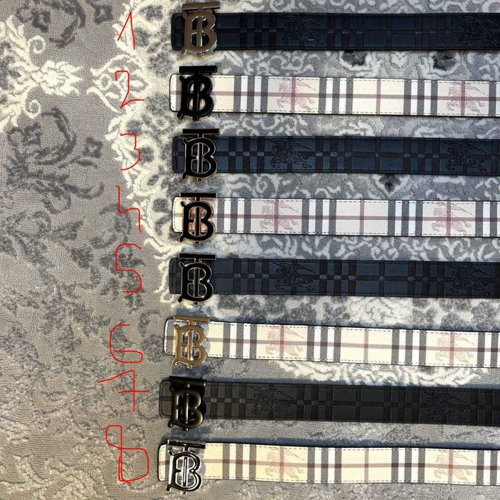 Ремінь Burberry довосторанній, Барбери ремень, барбері ремінь, чоловічий, жіночий