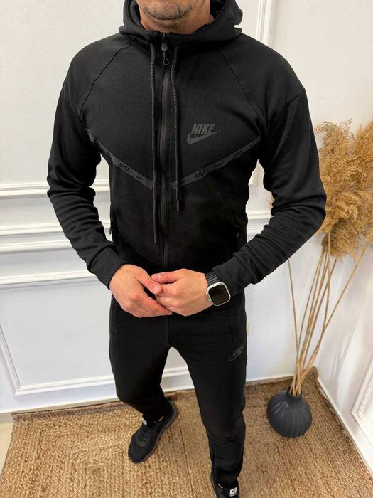 Чоловічий весняний костюм Nike Чорний (S-XXL)