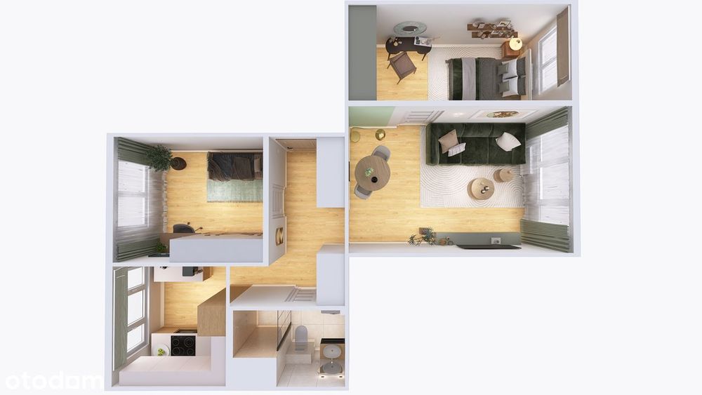 3 pokoje | Parter | Balkon | Gotowy projekt