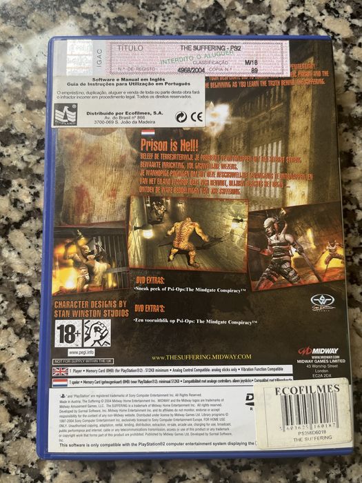 Jogo ps2 the suffering