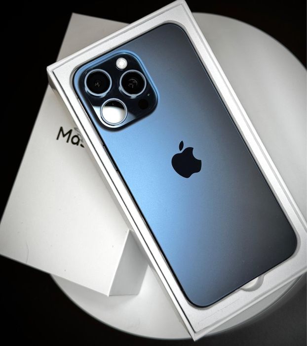 Apple iphone 15 PRO MAX 256gb blue jak nowy 100% bat 6msc gwar