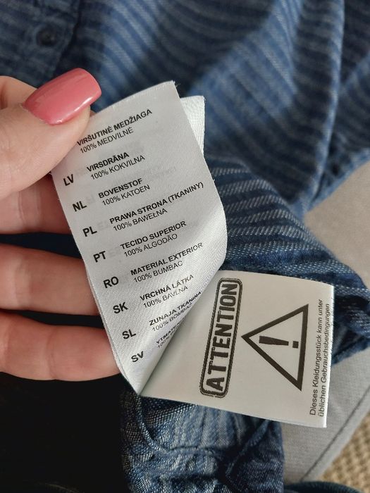 Koszula Marc O'Polo Shaped Fit indigo bawełniana koszula w paski