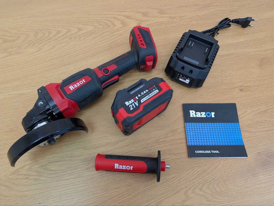 Акумуляторна болгарка Razor BLB-125 | безщіткова + АКБ 4.0Ah + Зарядка (Makita-сумісна посадка)