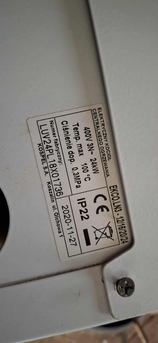 Piec, kocioł elektryczny Kospel