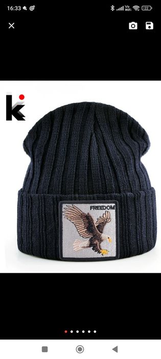 Hit czapka beany fuksja granat czarna unisex