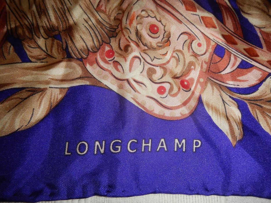 Шовкова хустка longchamp р. 86см х 85см 100% шовк