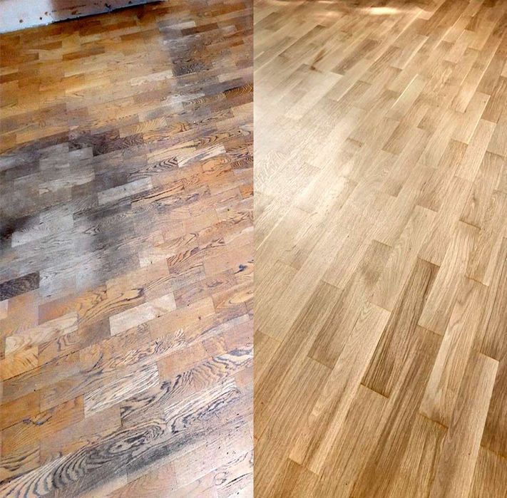 Циклевание паркетных полов. Циклевка, шлифовка крашенного паркета.