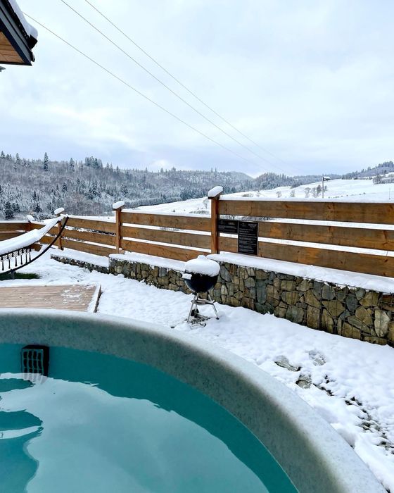 Domek w górach jezioro z prywatną balią jacuzzi ferie kominek