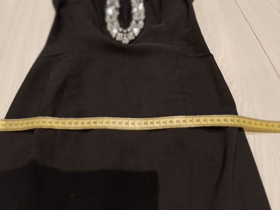 Sukienka 36 S mala czarna cyrkonie Diamond suknia M