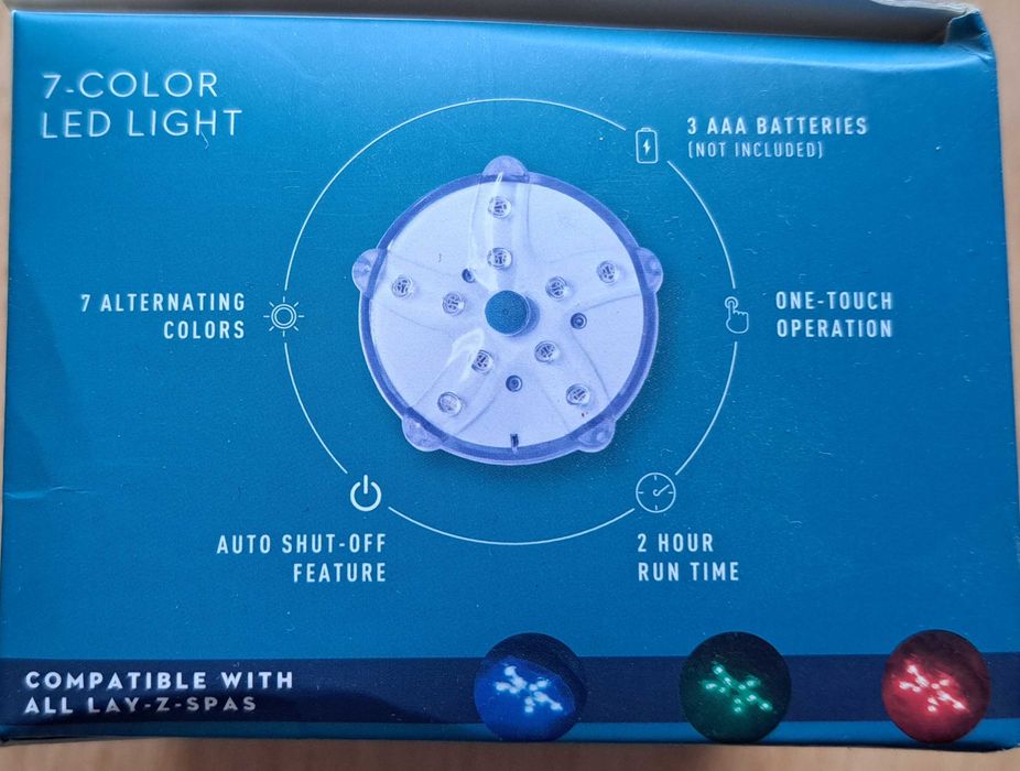 7-kolorowe światło LED Lay-Z-Spa XTRAS  bestway  lampka