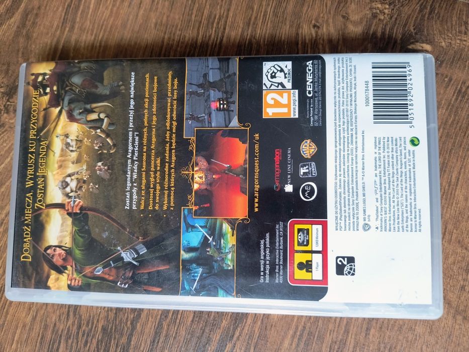 Władca pierścieni Wyprawa Aragorna Psp gra PlayStation portable z książeczką