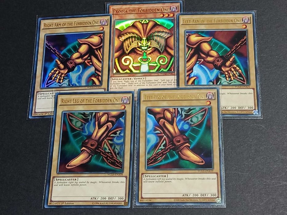Yu-Gi-Oh! 'Set Completo da Exodia' (5 Ultra Rares) - YGLD-A17/A18/A19/A20/A21 - Exodia the Forbidden One - Cartas de 2015