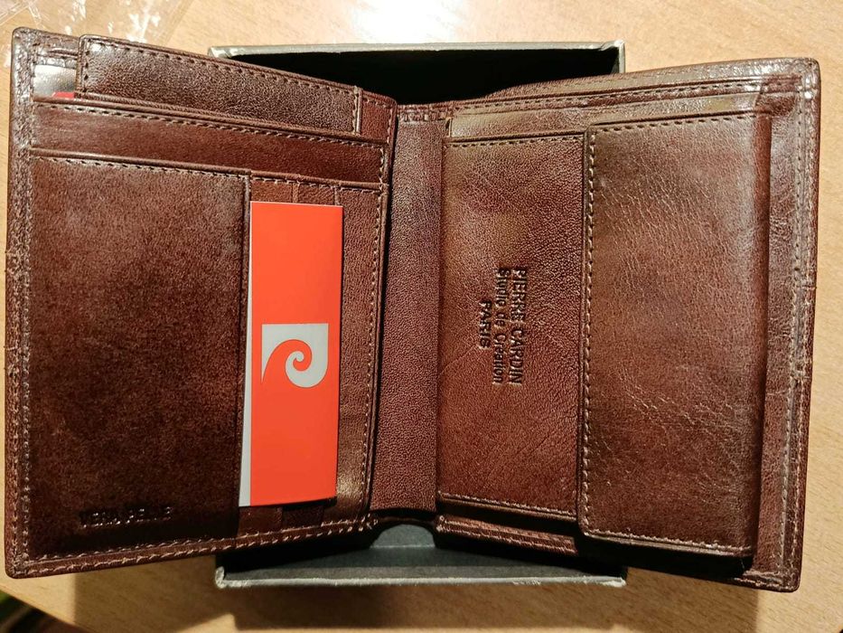 Portfel męski skórzany Pierre Cardin brązowy - wyprzedaż