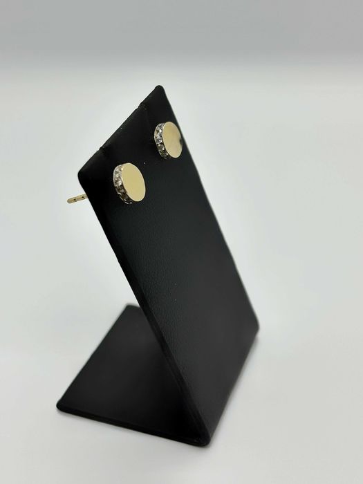 Złote kolczyki pr 585 0,96g Sztyft Kółka