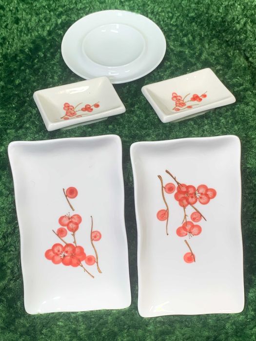 Японський набір для суші / закусок на двох з квітковим декором новый