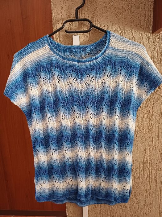 Bluzeczka ręcznie robiona na drutach rozmiar S/M