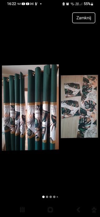 Zaslony  bieżnik i poszewki
