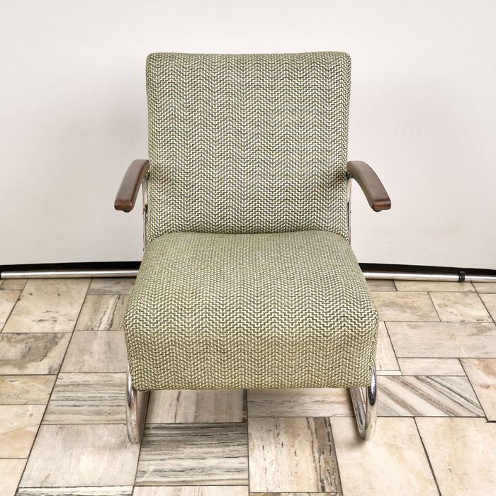 Fotel Bauhaus S-411, Thonet, lata 30. XX wieku, Czechosłowacja