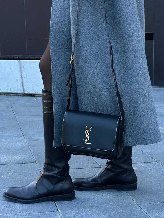 Saint Laurent Niki Besace in Leather Black Gold
