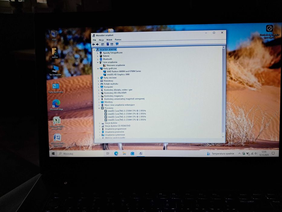 Mocny Dell 3550, dwie grafiki 2x2,3 GHz/128GB SSD/8GB RAM/HDMI