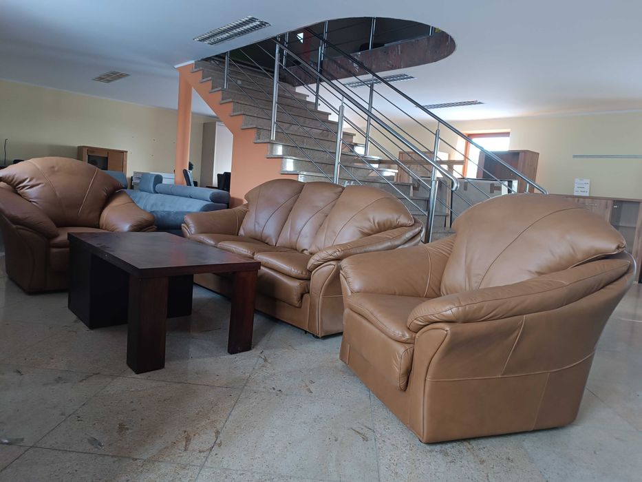 Komplet  3R+1+1 BOSTON, Skóra Naturalna Federica , -47% Wyprzedaż