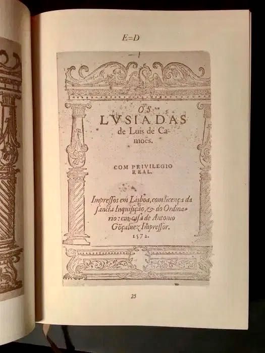 LUSÍADAS- reprod. paralela de 1572 - casa da moeda 5000 exemplares