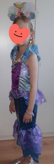 Strój syrenki z dodatkami 122/128