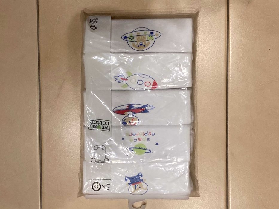 NOWE 5 szt Body niemowlęce C&A rozm 56 cm motyw kosmos