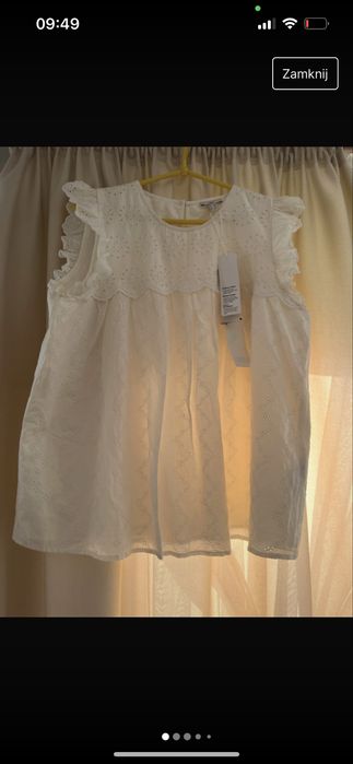 EDC by Esprit top bluzka ażurowa haftowana Boho