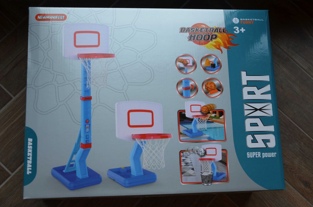 Kosz do Koszykówki dla Dzieci Regulowany 138cm Gra Piłka