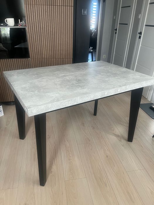 Stół rozkladany szary beton 120/80 Loft Industrial