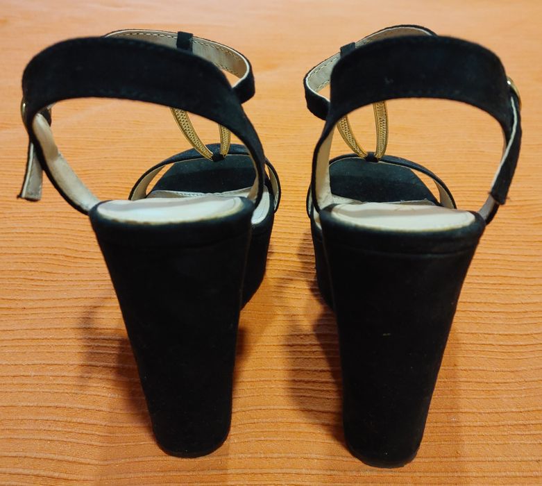Sapatos Pretos Cunha Cerimónia,  37
