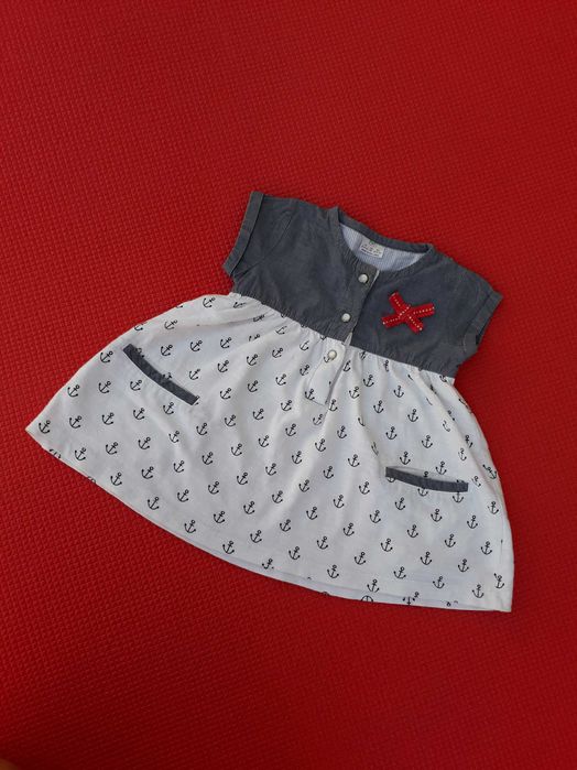 Платье детское  Морячка, 1-3 мес