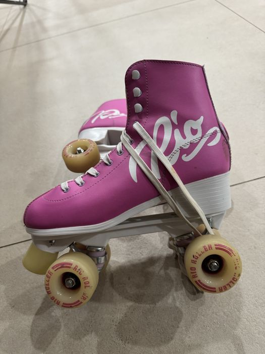 Wrotki RIO ROLLER rozmiar 43 wkladka 29,3 róż stylowe uzyte 3x unikat