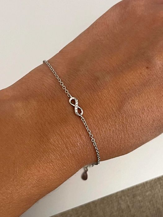 Pulseira prata símbolo infinito NOVA