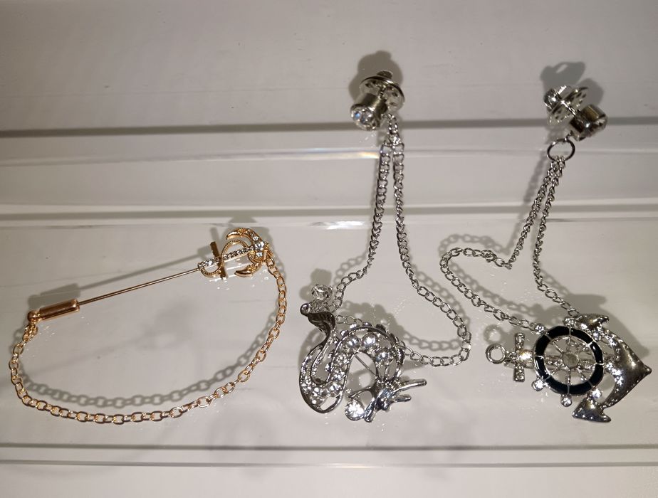 3 Alfinetes de Peito elegantes