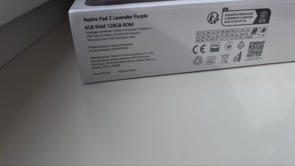 Планшет Redmi Pad 2 8/256GB також 128гб Wi-Fi Lavender Purple