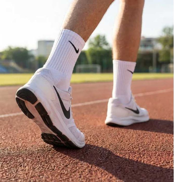 носки найк 10пар-300грн шкарпетки nike чоловічі жіночі високі білі однотонні рубчик теніска спортивні