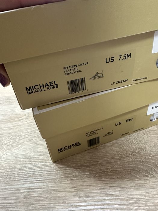 Жіночі кеди Michael Kors Evy Stripe Lace Up Leather 24.5 см
