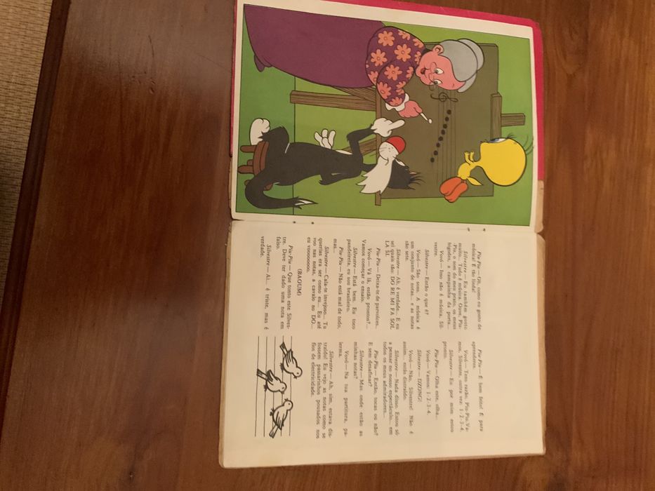 Piu Piu e Silvestre aprendem musica - Disco e livro ilustrado-1975
