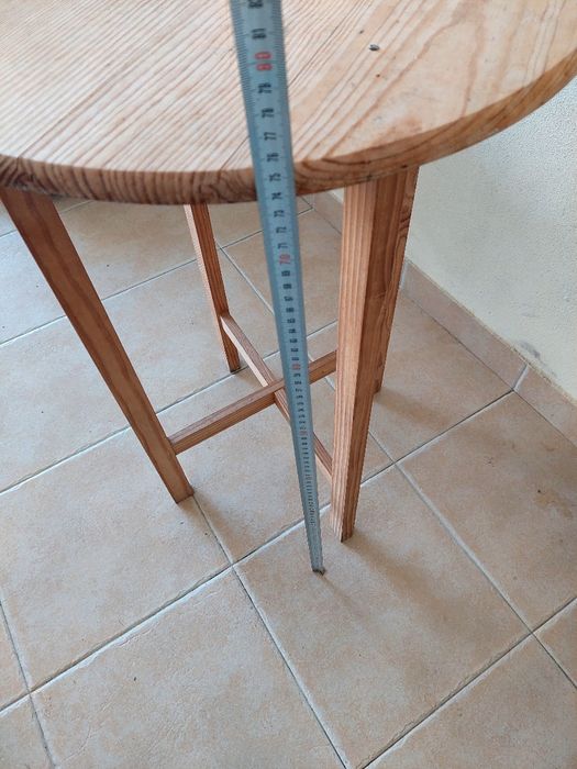 Mesa de apoio redonda madeira