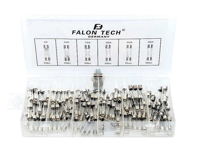 Bezpieczniki Szklane 120 sztuk 5A - 30A