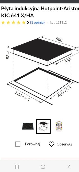 Płyta HotpointAriston plus okap Mpm!