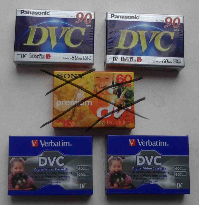 Видеокассеты Mini DV Panasonic Verbatim новые