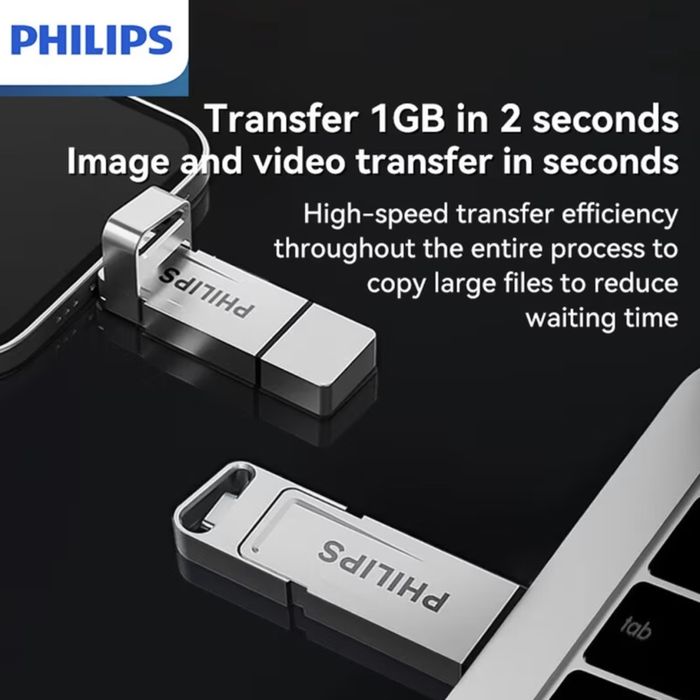 Pendrive Philips 512GB 3.2 SSD/HDD USB to dwufunkcyjny pendrive SSD z mechaniczną obudową