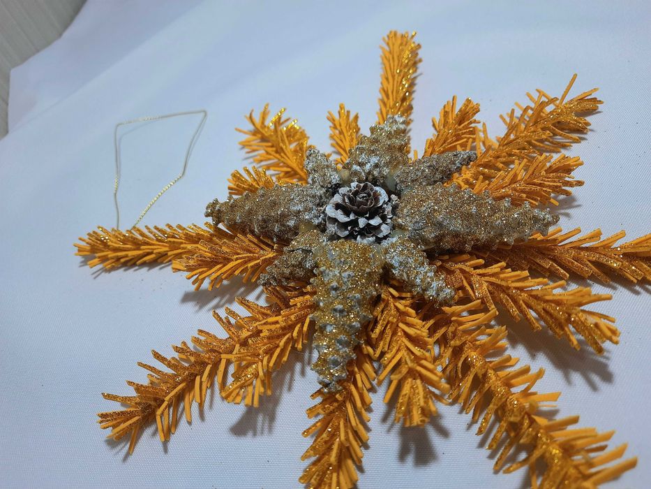 Різдвяна зірка, декор для будинку, на свята, золота зірка, подарунок