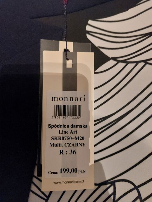 NOWA (z metką) spódnica Monnari, kopertówka,  kwiat, r.  36