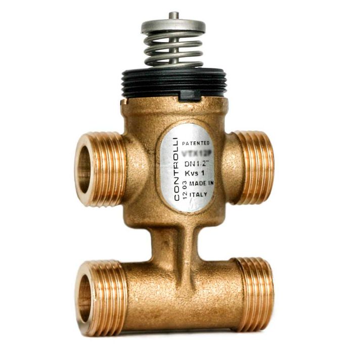 Zawór strefowy Micra VTX13P 3-drogowy 4-portowy 1,2" Kv=1,6 Controlli