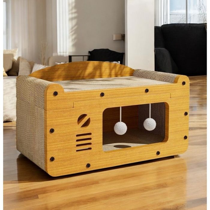 Domek legowisko drapak dla kota ekologiczny antyposlizgowy 30x56x30