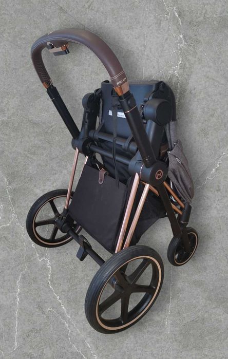 Cybex priam platinum rose gold + assento de passeio